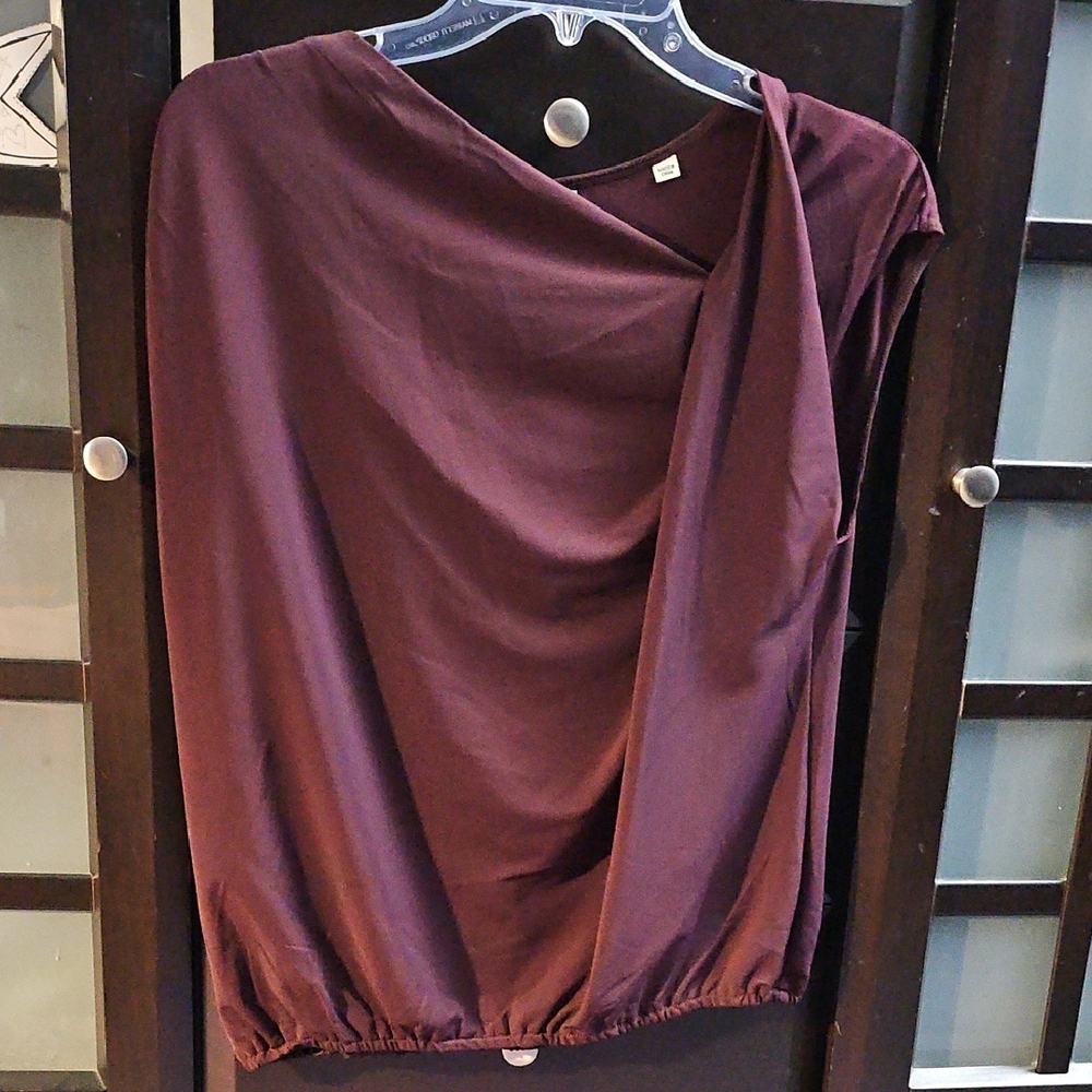 Max Studio Deep Burgundy Top